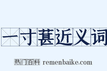 一寸葚近义词是什么意思的图片